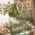 Sac à main en vase de décoration de table en verre recyclé